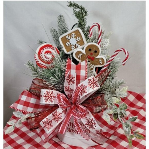 Christmas Table Centerpiece or Wall Hanging,‎ Farmhouse Christmas Gingerbread #2 - Picture 3 of 9